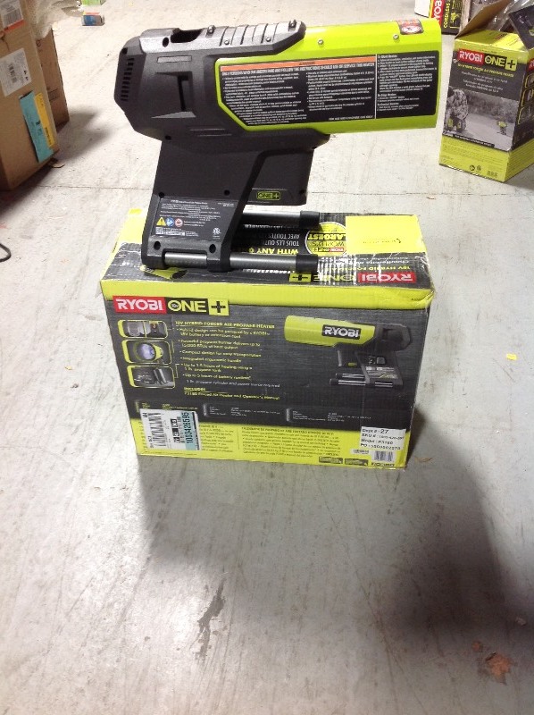 lot 106 image: RYOBI 18-Volt ONE 15K BTU Hybrid Forced Air Propane Heater (Tool Only) in good conditions