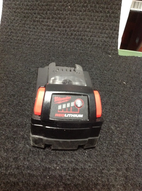 lot 110 image: Milwaukee M18 Redlithium XC 5.0 Extended Capacity Battery  in working conditions