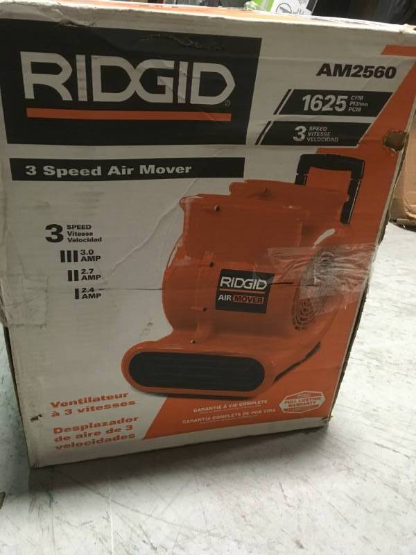 lot 24 image: RIDGID 1625 CFM Air Mover USED in working condition