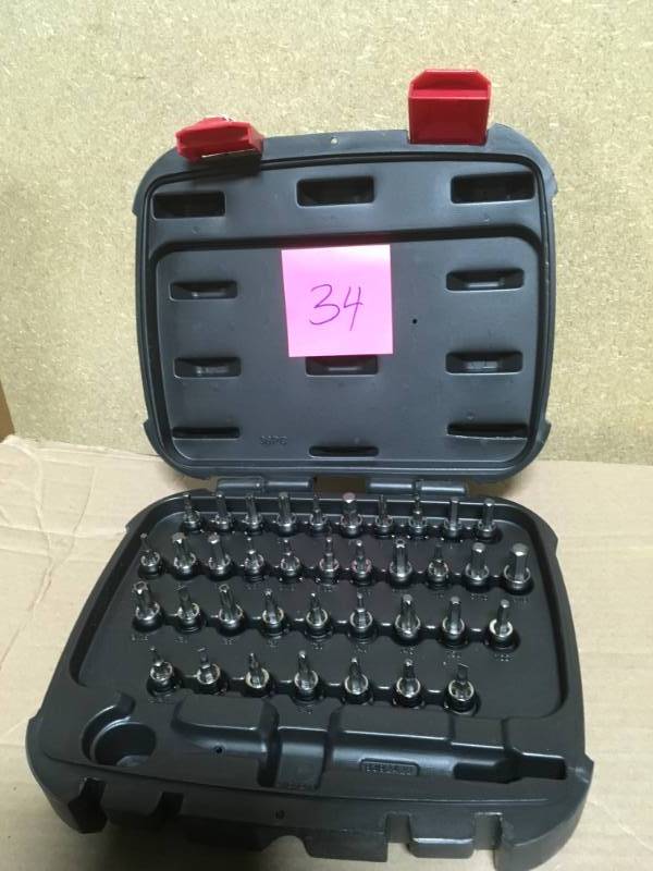lot 34 image: Husky 38 in. Drive Master Bit Socket Set (37-Piece) MISSING 1 PC