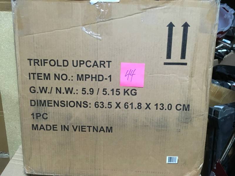 lot 44 image: UPCART 200 lb. Capacity Lift Folding Hand Truck  in like new condition