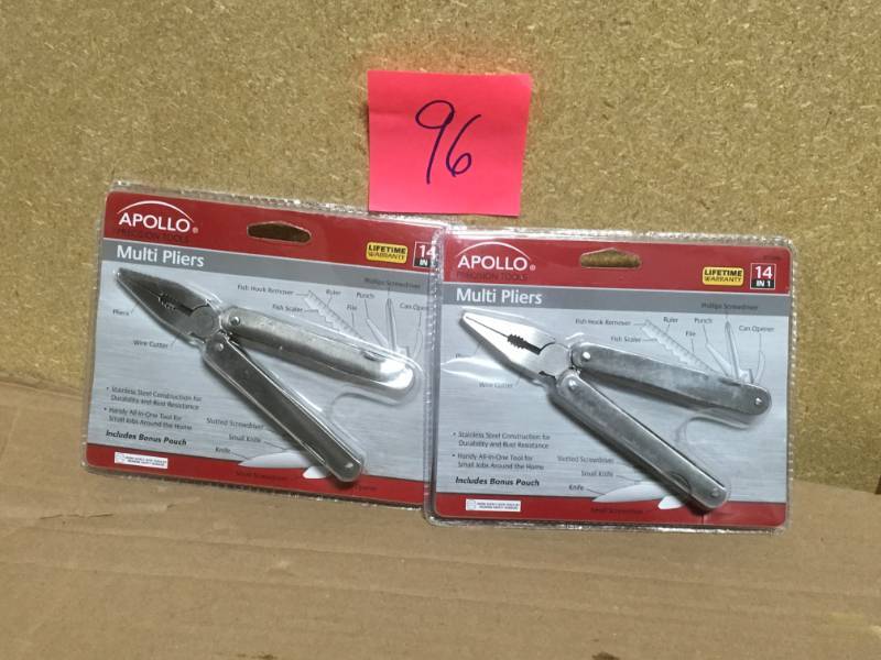 lot 96 image: Apollo 14-In-1 Multi Pliers QTY 2 in like new condition