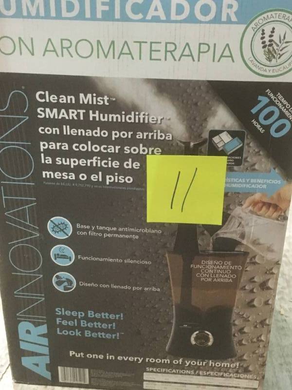 lot 11 image: Air Innovations 1.6 Gal. Top Fill Humidifier with Aroma Tray USED in good condition