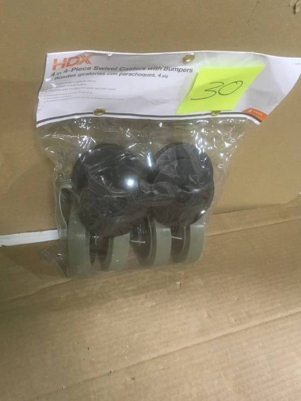 lot 30 image: HDX 4 in. Industrial Caster  in like new condition