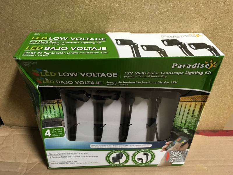 lot 10 image: Multi Color LED Nano Spot Light (4-Pack) not used