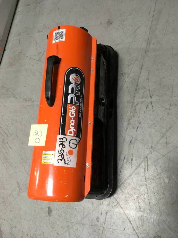 lot 20 image: Dyna-Glo Pro 80K BTU Forced Air Kerosene Portable Heater  in like new condition