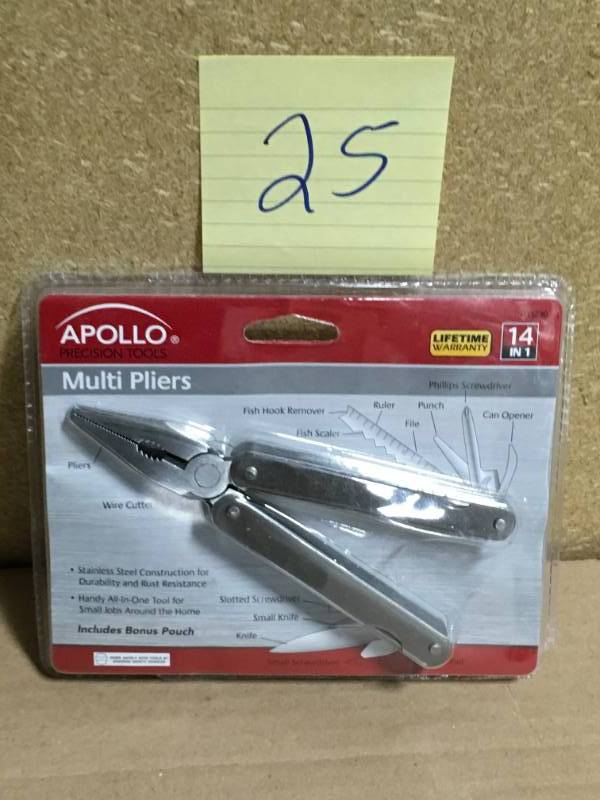 lot 25 image: Apollo 14-In-1 Multi Pliers  in like new condition