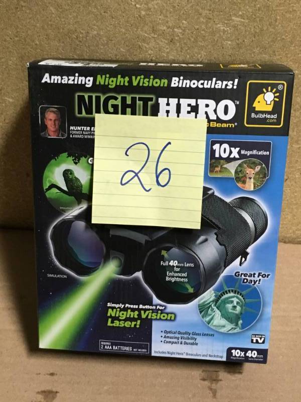 lot 26 image: Night Vision 10x Binoculars  in like new condition
