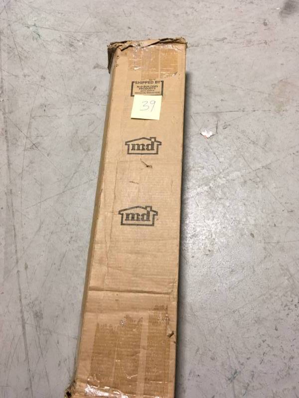 lot 39 image: M-D Building Products 4-916 in. x 36 in. Satin Aluminum and Oak Adjustable Threshold not used