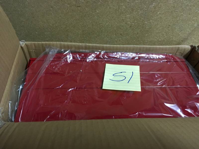 lot 51 image: Excel 14.6 in. W x 6.3 in. D x 6.3 in. H Cantilever Steel Tool Box, Red not used
