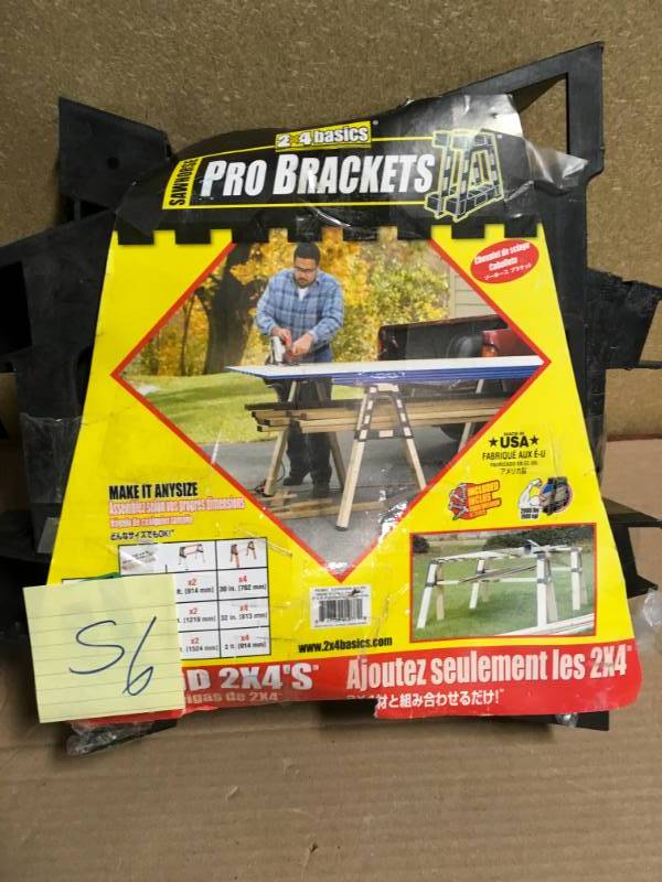 lot 56 image: 2 x 4 Basics Sawhorse Pro Bracket  in like new condition