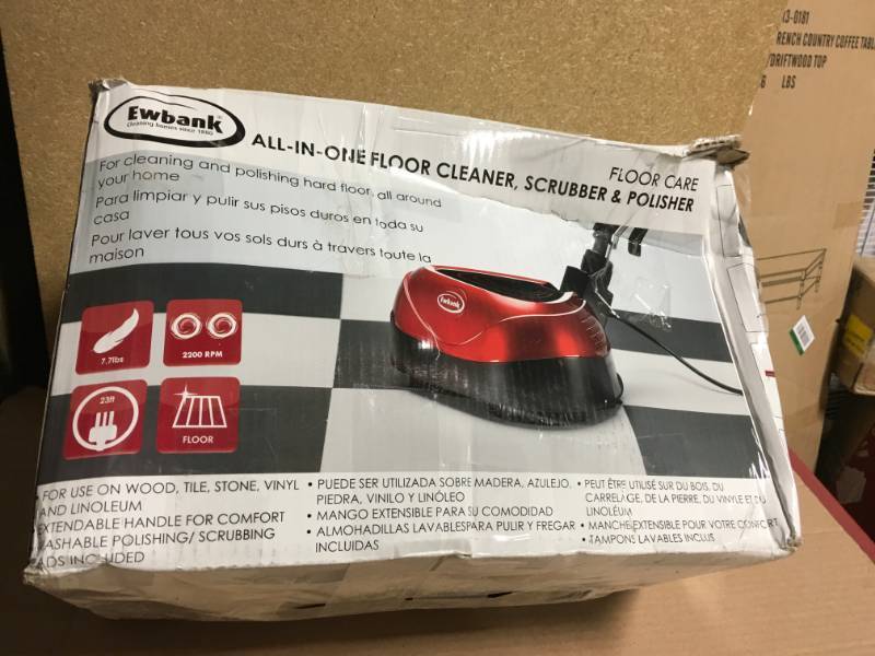 lot 59 image: Ewbank All-in-One Floor Cleaner, Scrubber and Polisher with 23 ft. Power Cord  in like new condition