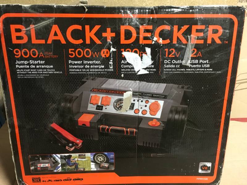 lot 61 image: BLACKDECKER 500-Watt Portable Power Station USED in working condition
