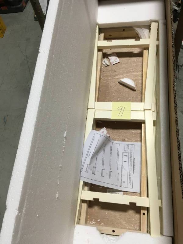 lot 91 image: Decor Therapy Kyoto Antique White Bench  in like new condition
