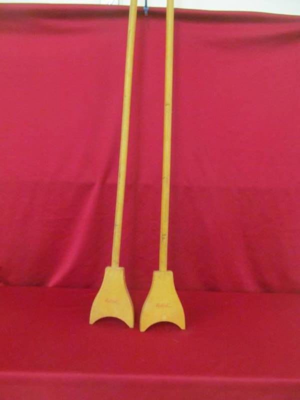 lot 15 image: vintage sport craft wood shuffle board sticks