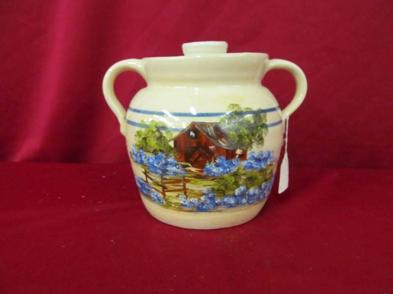 lot 28 image: vintage Fulger pottery cookie jar
