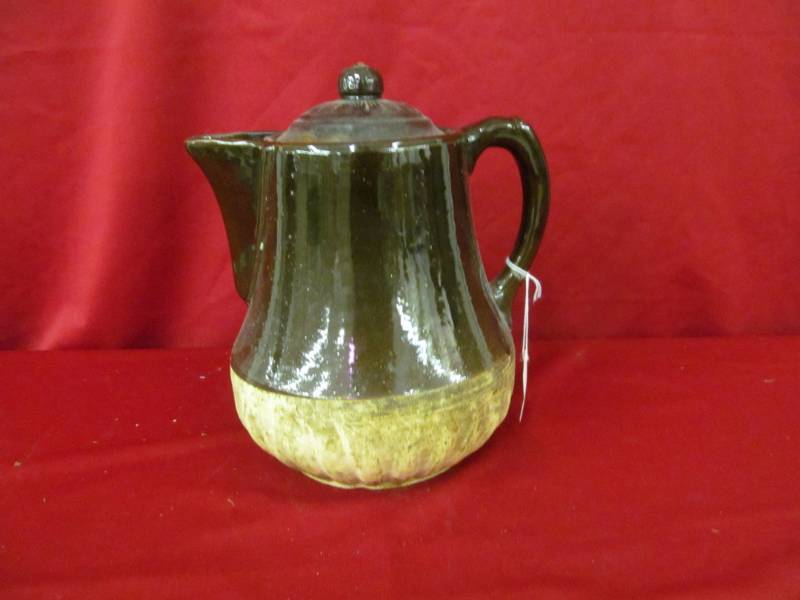 lot 29 image: vintage stoneware coffee pot