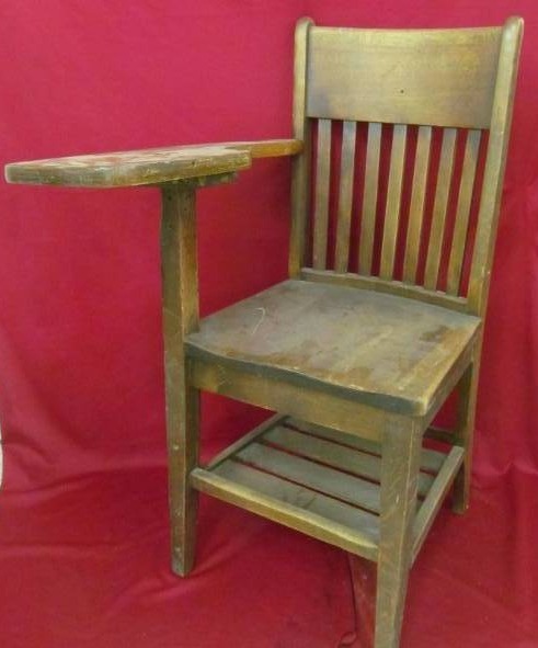 lot 54 image: antique school desk