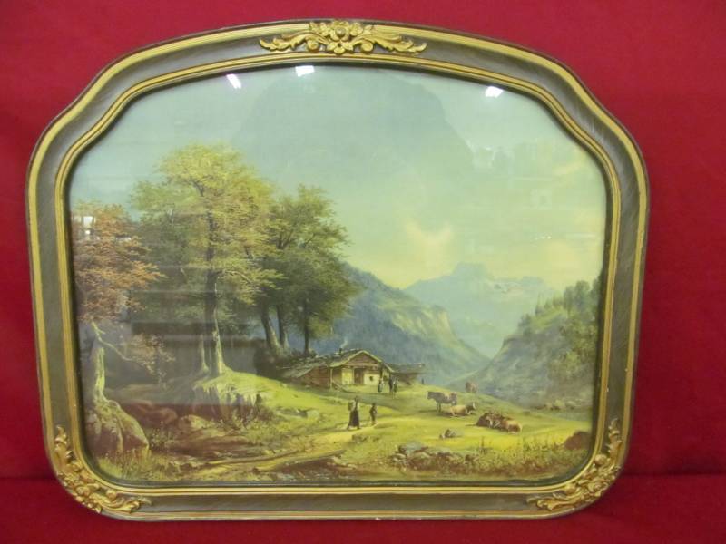 lot 86 image: vintage farm yard picture