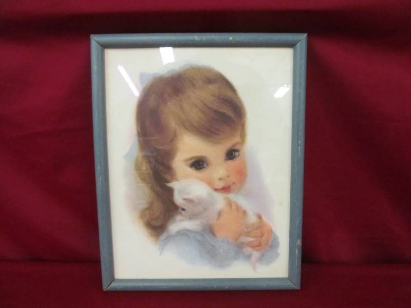 lot 124 image: Charmin girl with kitten picture