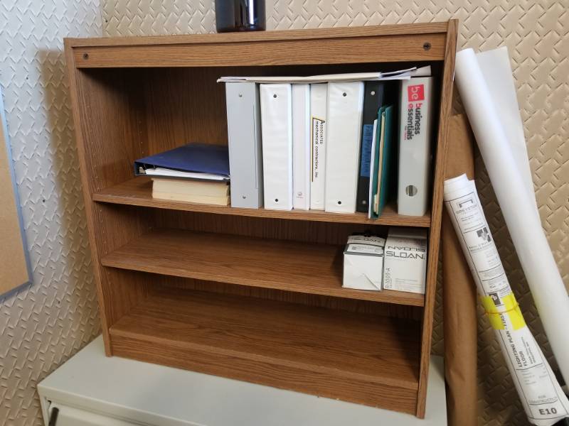 3-Shelf Wood Office Bookcase