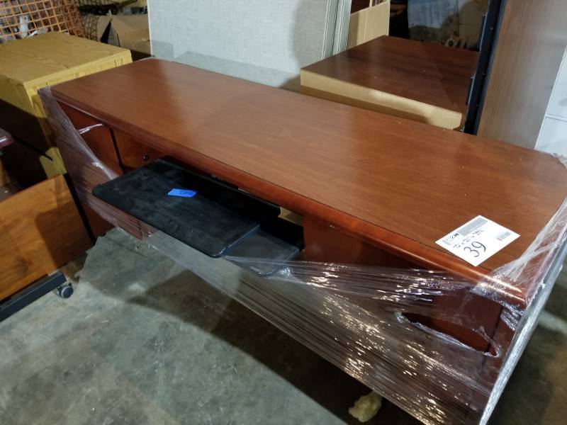 Wood Office Computer Desk with Computer Tray