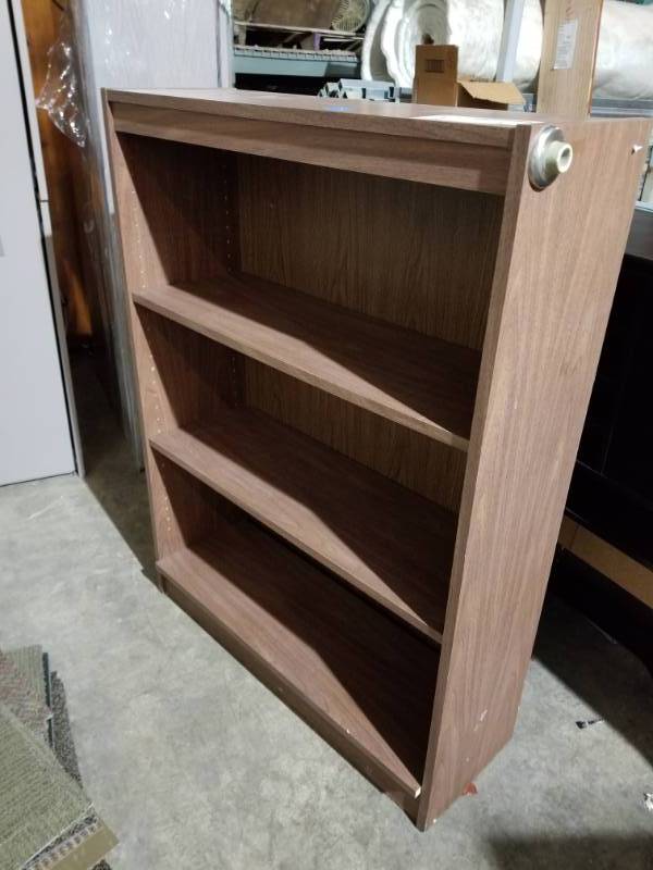 Wood 3-Shelf Bookcase