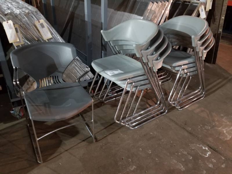 Plastic Office Chairs with Metal Frame