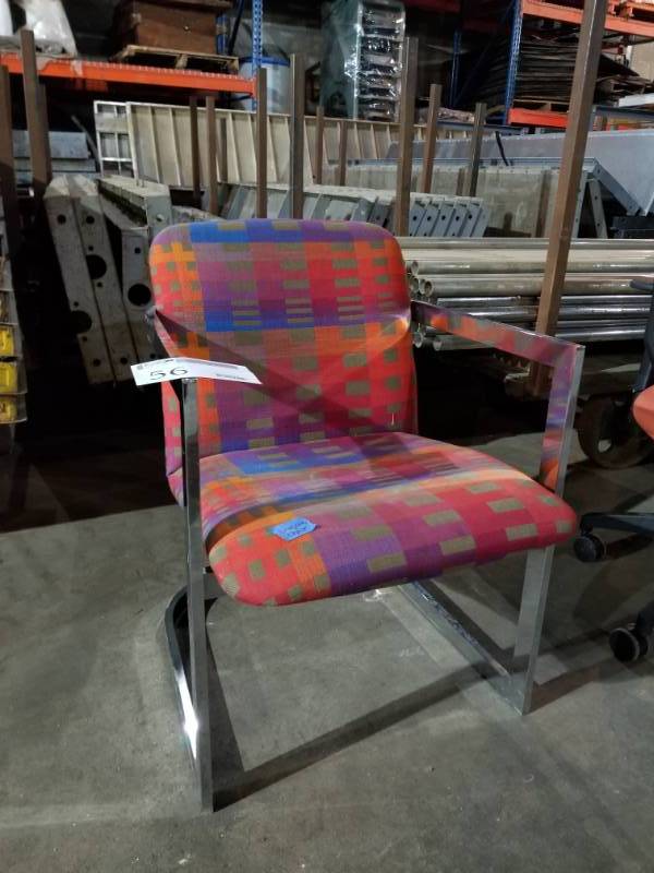Padded Metal Office Chair