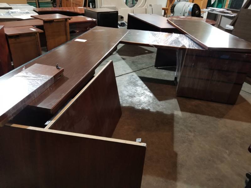 7-Piece Wood Office Desk