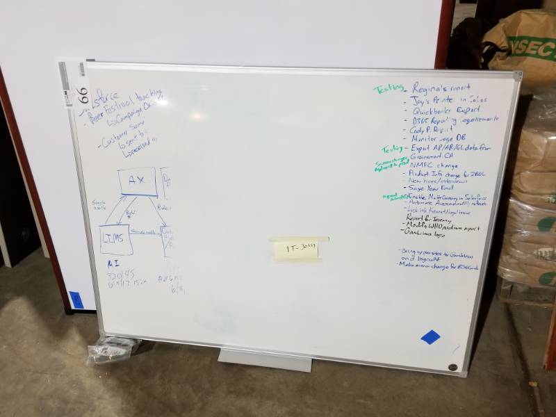 Wall-Mount Metal Frame White Board