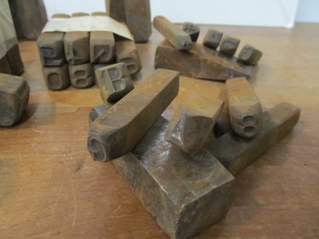 lot 15 image: Set of Large Vintage Heavy Duty Industrial Letter & Number Punches