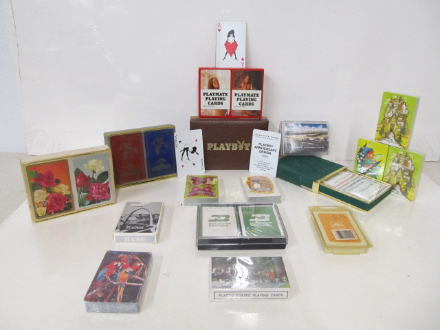lot 50 image: Group of Vintage Playing Cards Decks - Most Unused NOS Decks