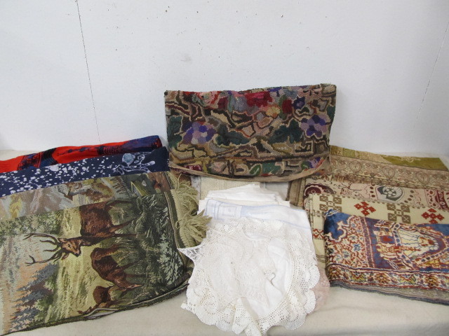 lot 55 image: Group of Vintage Textiles Wall Hangings etc