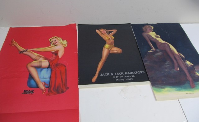 lot 60 image: Group of 3 Original 1940s PINUP Prints Calendar etc