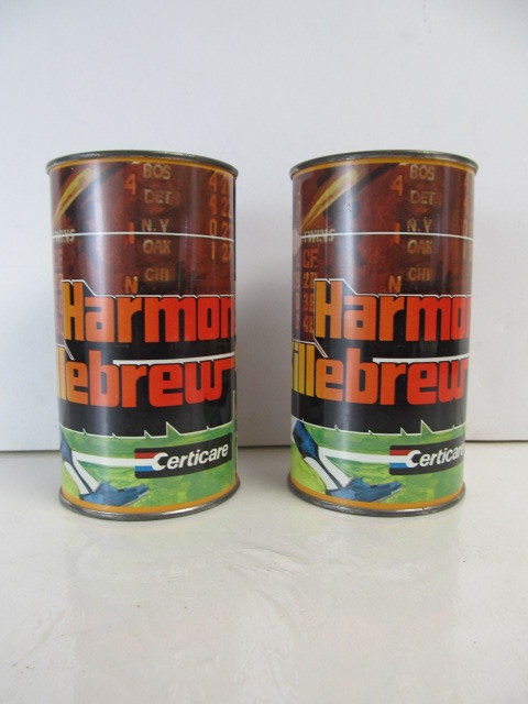 lot 78 image: 2 Vintage HARMON KILLEBREW Certicare Oil Cans