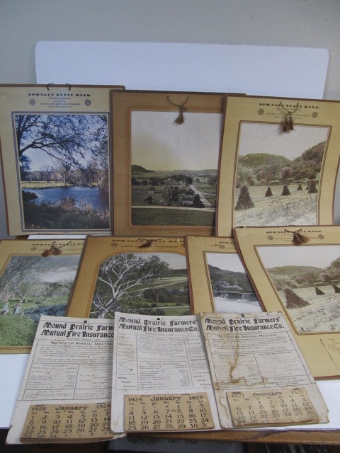 lot 83 image: Old Vintage Calendars & Prints - CALEDONIA & Mound Prairie