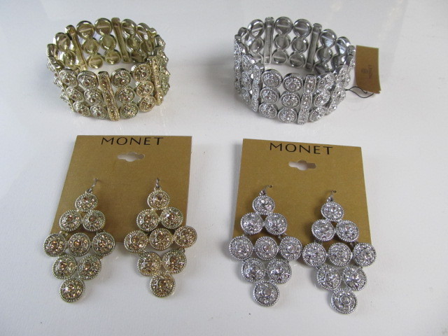 lot 101 image: Brand New MONET Bracelet & Earring Sets