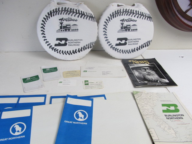 lot 94 image: Group of BURLINGTON NORTHERN Railroad Memorabilia