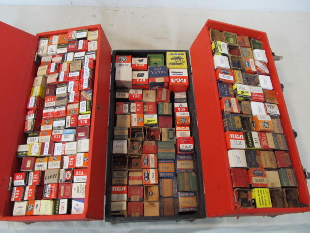 lot 98 image: Case Full of Boxed Radio Tubes