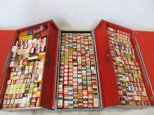 lot 100 image: Case Full of Boxed Radio Tubes
