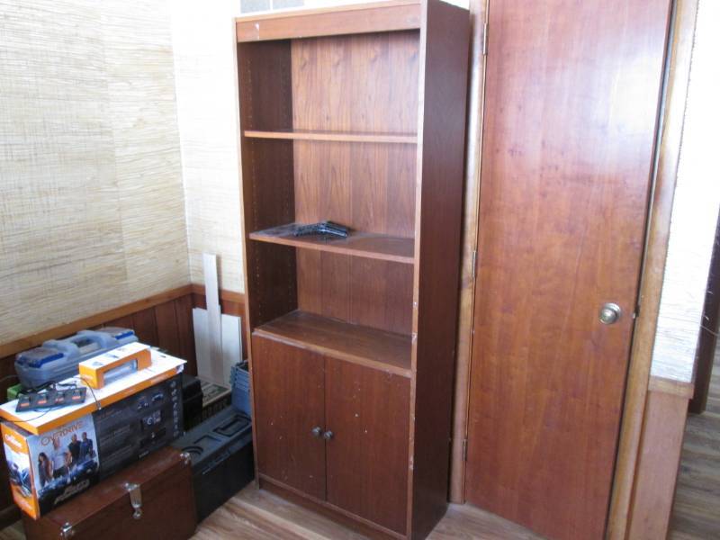 lot 323 image: Wood book case, 75 x 30 x 12...