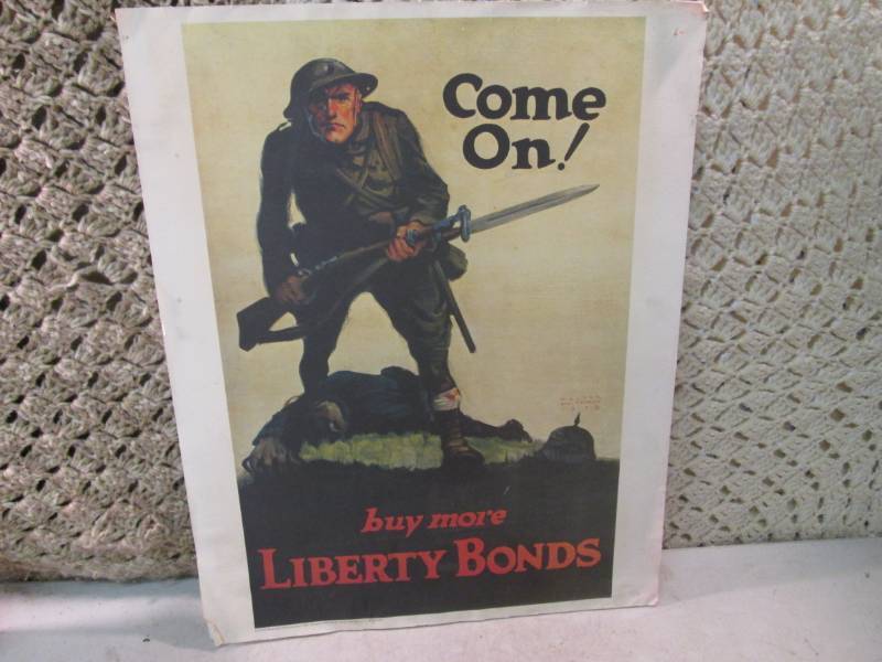 lot 112 image: Vintage Military Poster on Poster B...