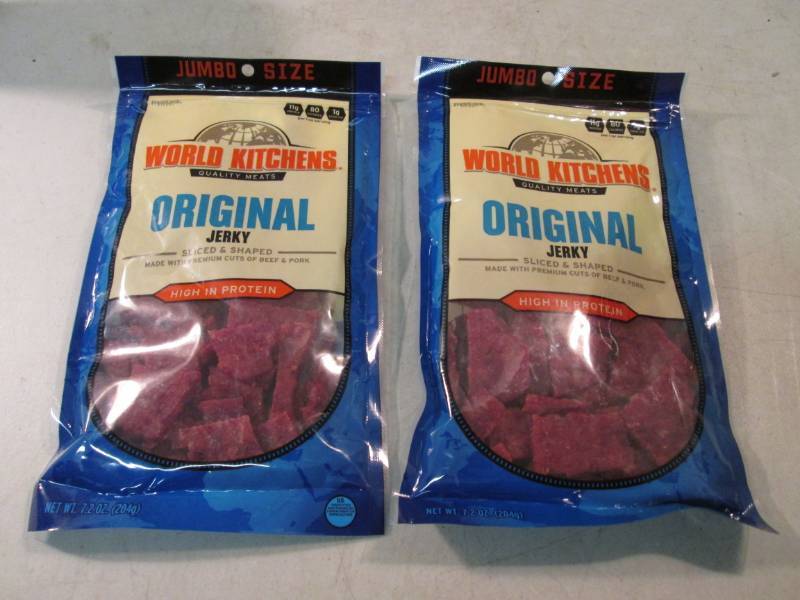lot 205 image: 2 Jumbo Size Bags of Original Jerky...