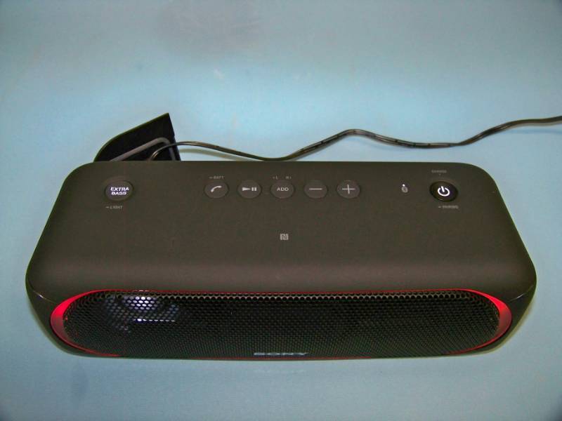lot 14 image: Sony, Portable, Extra Bass, Wireless Speaker with Bluetooth and Front Lighting in Original Box