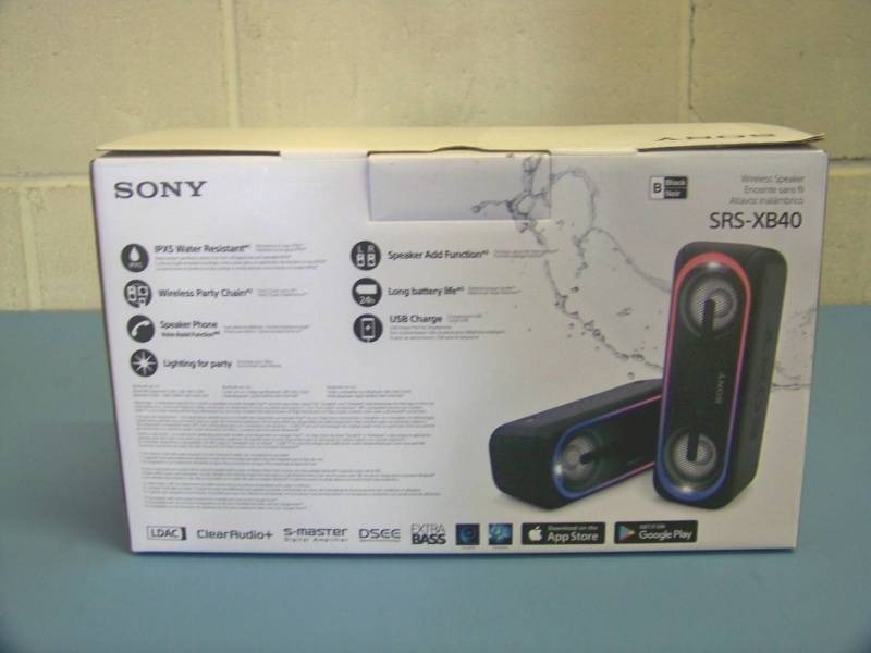 lot 13 image: Sony, Portable, Extra Bass, Wireless Speaker with Bluetooth and Front Lighting - NEW in Original, Open Box