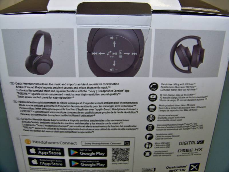 lot 25 image: Sony, h.ear on 2, Wireless, Bluetooth Stereo Headset  Headphones in Original Box