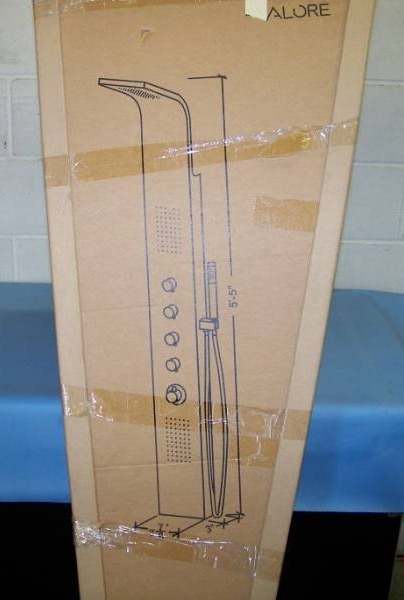 lot 55 image: Valore, Felicity Plus, Stainless Steel, 3-Jet Shower Panel System - NEW in Original Box