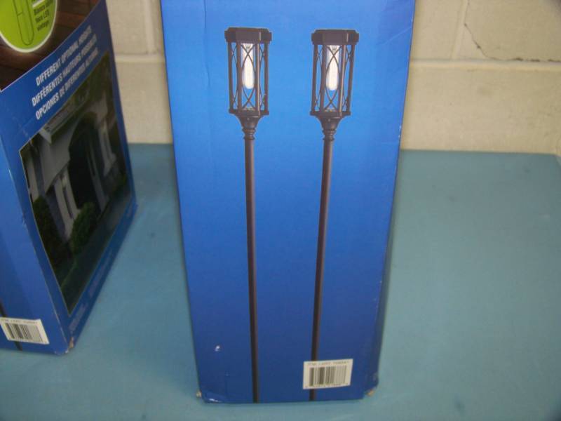 lot 117 image: (2 pair) GTX, Solar Torch Pathway Lights in Original Boxes