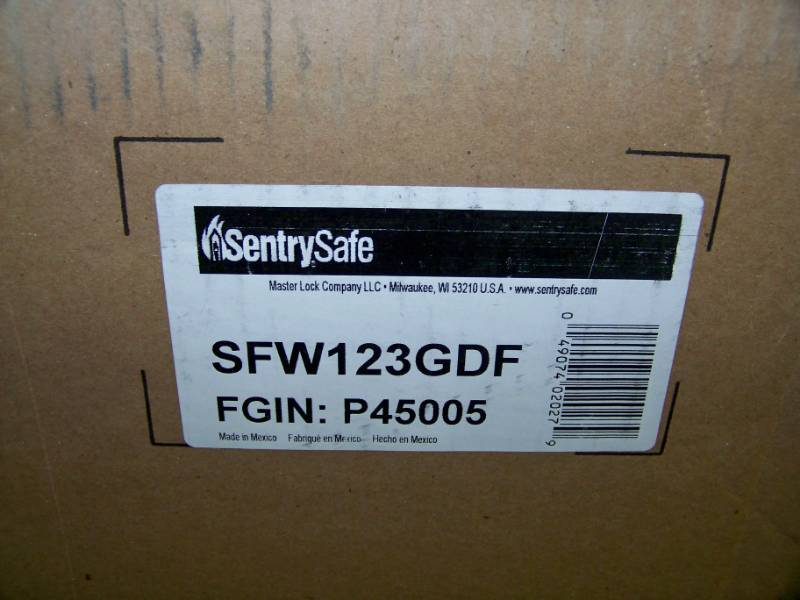 lot 51 image: SentrySafe, Electronic, Water Resistant, Fire-Safe and Security Protection, Mid-Sized Safe - NEW in SEALED  BANDED Box